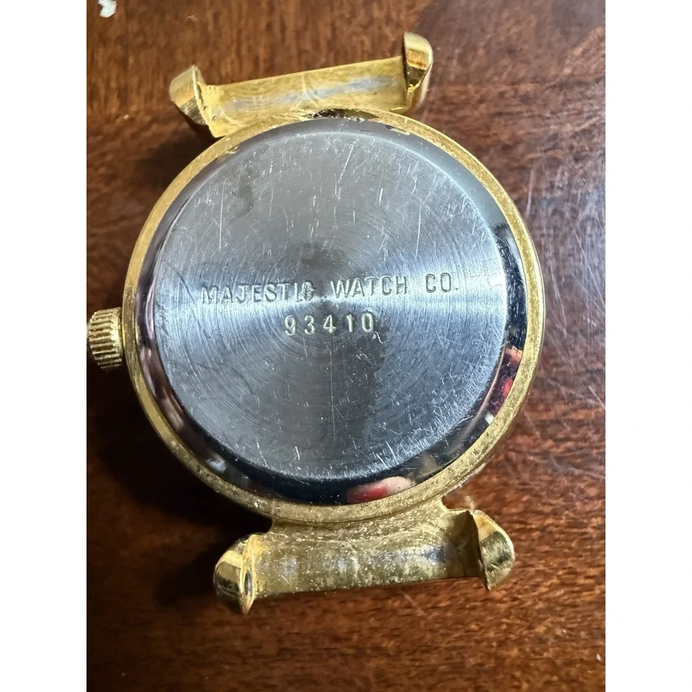 VTG  Majestron‎ Majesti Ladies  Watch Abalone Dial Gold & Black Tone No Band